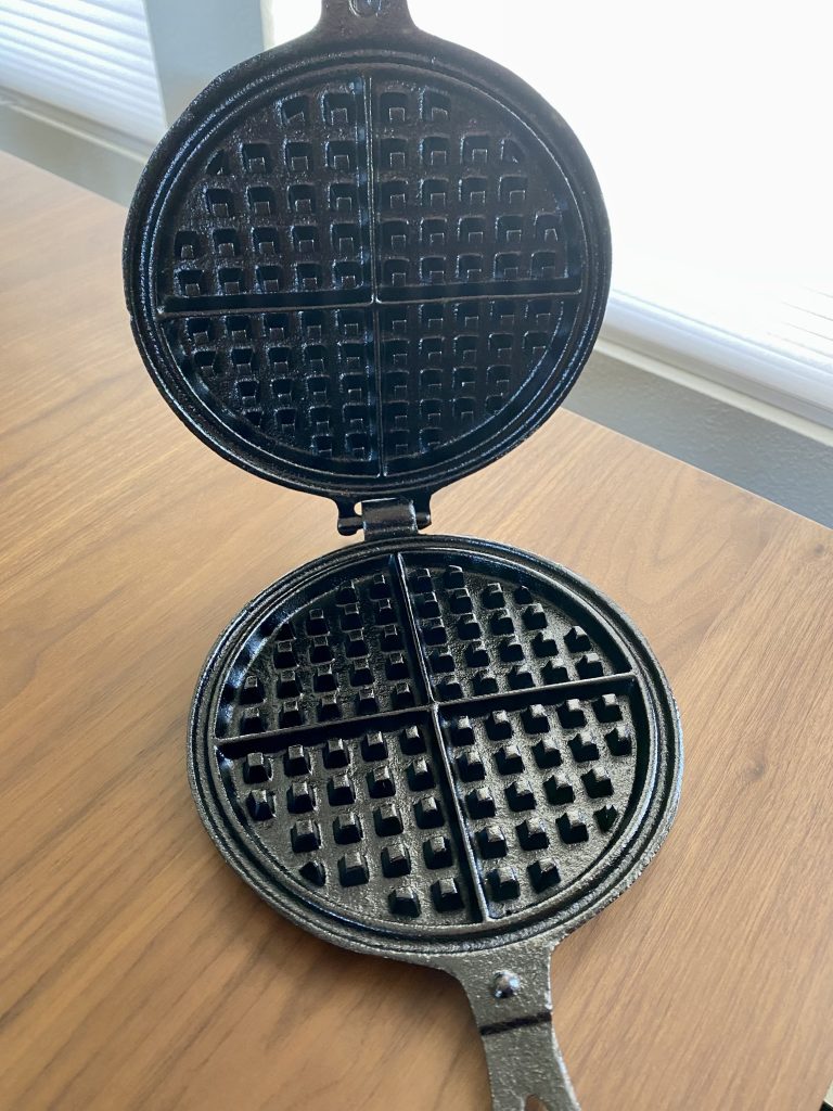 Cast Iron Waffle Maker Review - Open
