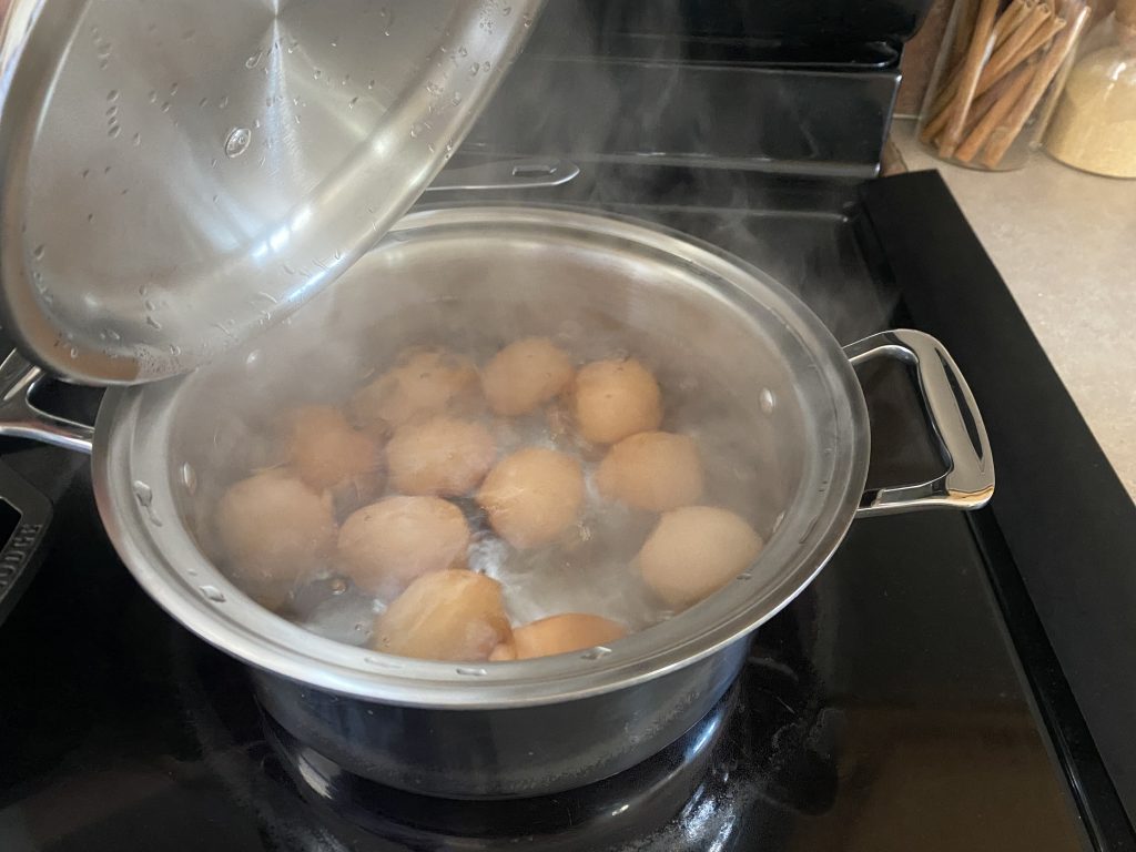 360 Cookware Slow Cooker review with boiled eggs